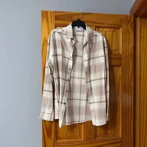 ASOS Beige Plaid Men's Shirt